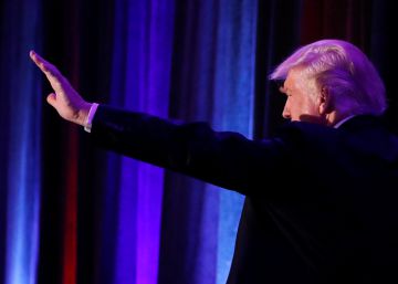 Republican presidential nominee Donald Trump arrives for his election night rally at the New York Hilton Midtown in Manhattan, New York, U.S., November 9, 2016. REUTERSAndrew Kelly