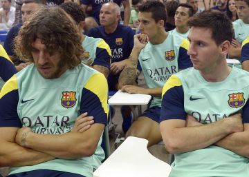 El tuit de Puyol sobre Messi en pleno partido que arrasa