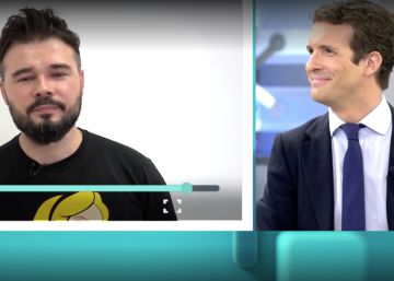La pregunta de Rufián a Casado en directo en 'AR' que le deja con esta cara