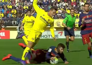 La mano de Piqué 'a lo Bruno' que acabó en roja para Marcelino