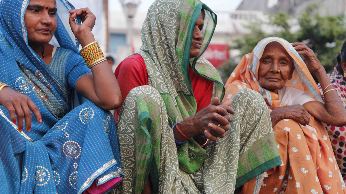 Mujeres de Varanasi (India).