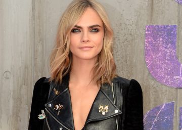 Cara Delevingne, en el estreno de 'Escuadr&oacute;n Suicida' en Londres.
