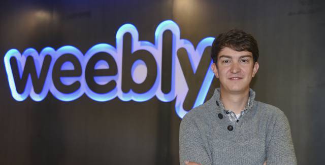 David Rusenko at the offices of Weebly, which he set up and runs.