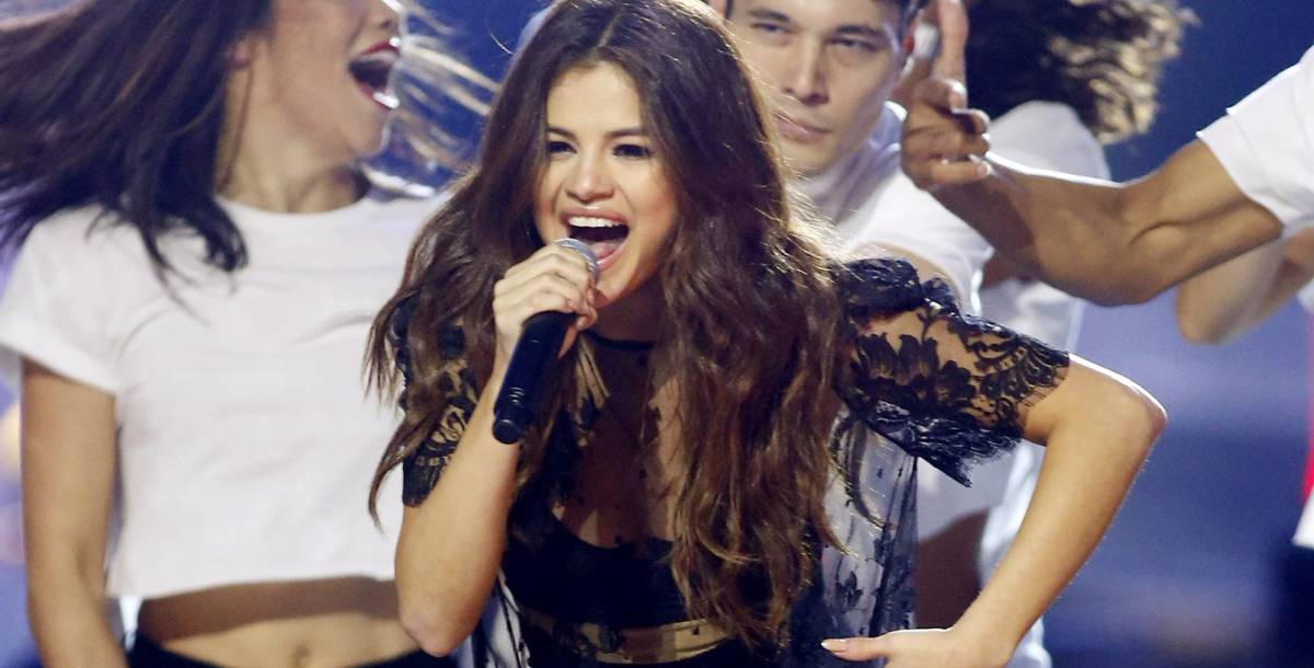 Selena Gomez en un concierto en abril.