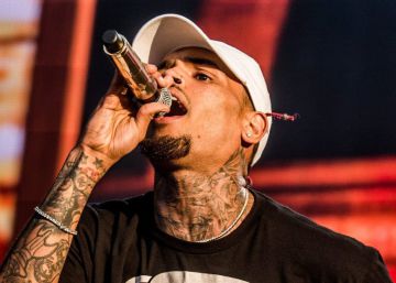 Chris Brown en un concierto en julio.