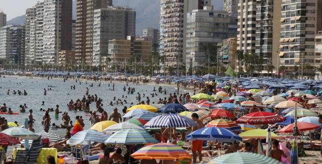 Levante beach in Benidorm.