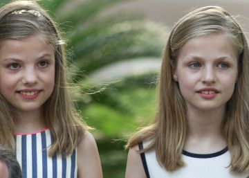 La infanta Sof&iacute;a y la princesa Leonor.