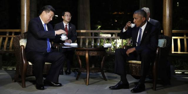 Obama y el presidente chino, Xi Jinping.