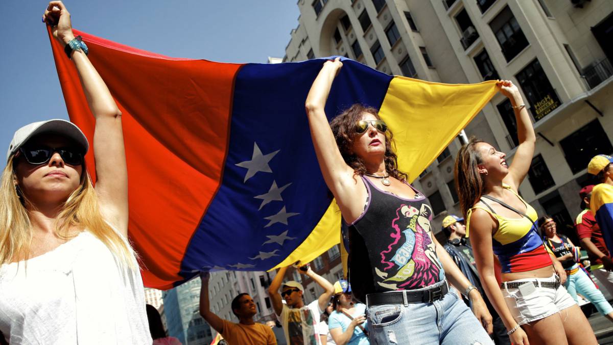 Marcha contra el Gobierno de Venezuela en Madrid.