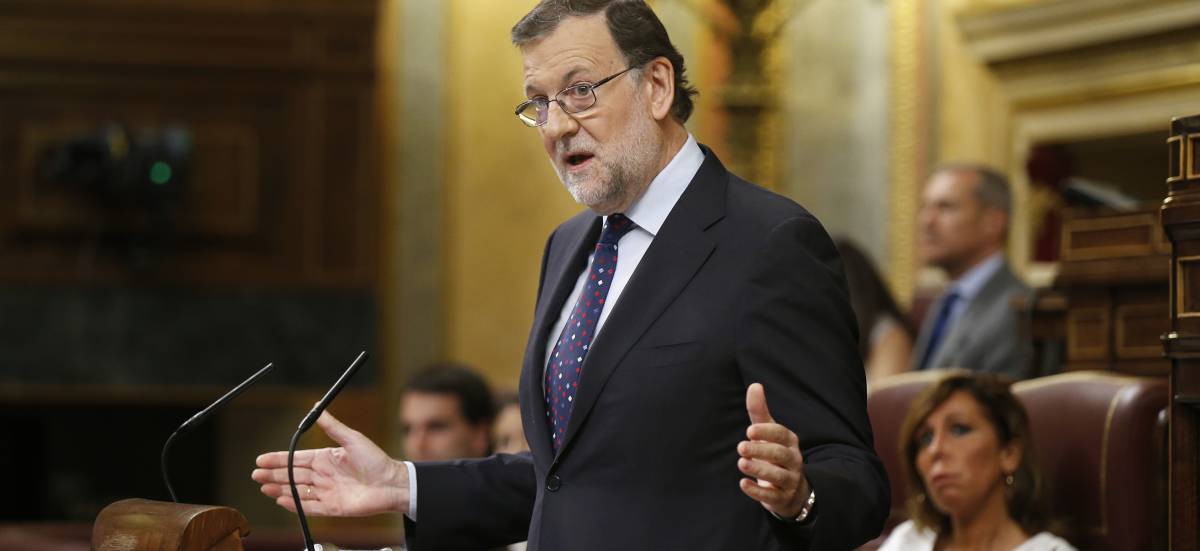 El presidente del Gobierno en funciones, Mariano Rajoy en el Congreso.