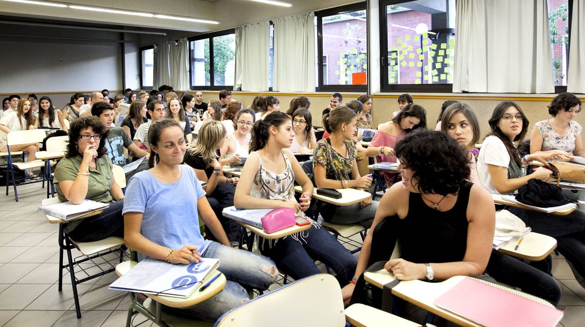 Alumnos en la Universidad de Barcelona.
