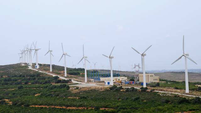 Generadores eólicos en Túnez.