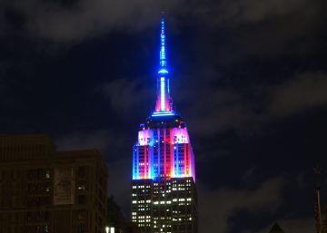 El Empire State con los colores azulgranas.