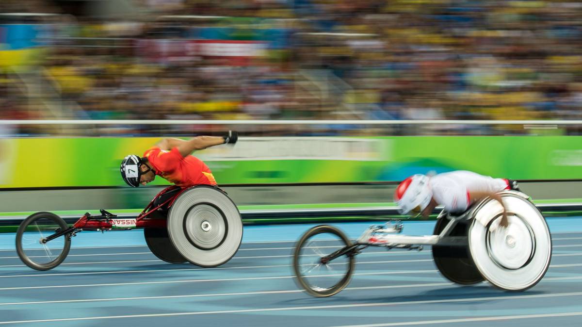 El chino Liu Chengming compite en la prueba de 400 metros T54 en los Juegos Paralímpicos de Río 2016.