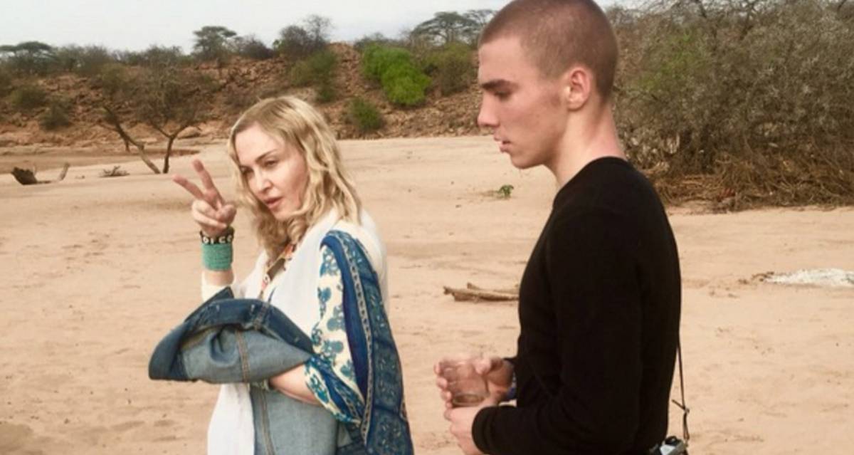 Madonna, con su hijo Rocco este verano.