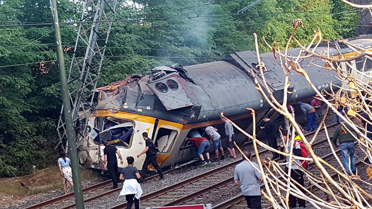 Accidente de tren en Galicia
