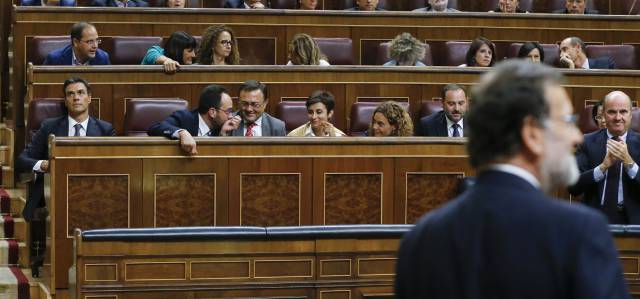 El l&iacute;der del PSOE y el presidente en funciones. 