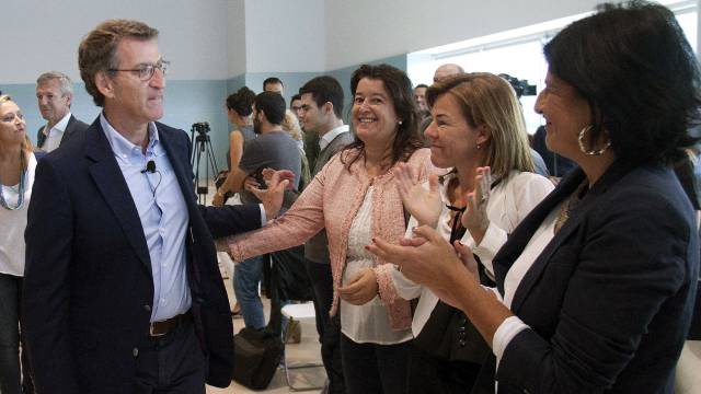 El candidato del PP, en un acto en Vigo.