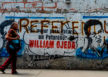 Pintada en una calle de Caracas, este 13 de septiembre.
