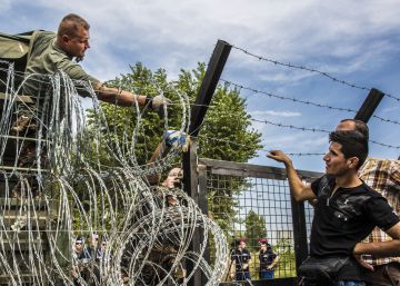 Frontera entre Hungr&iacute;a y Serbia. Septiembre de 2015.