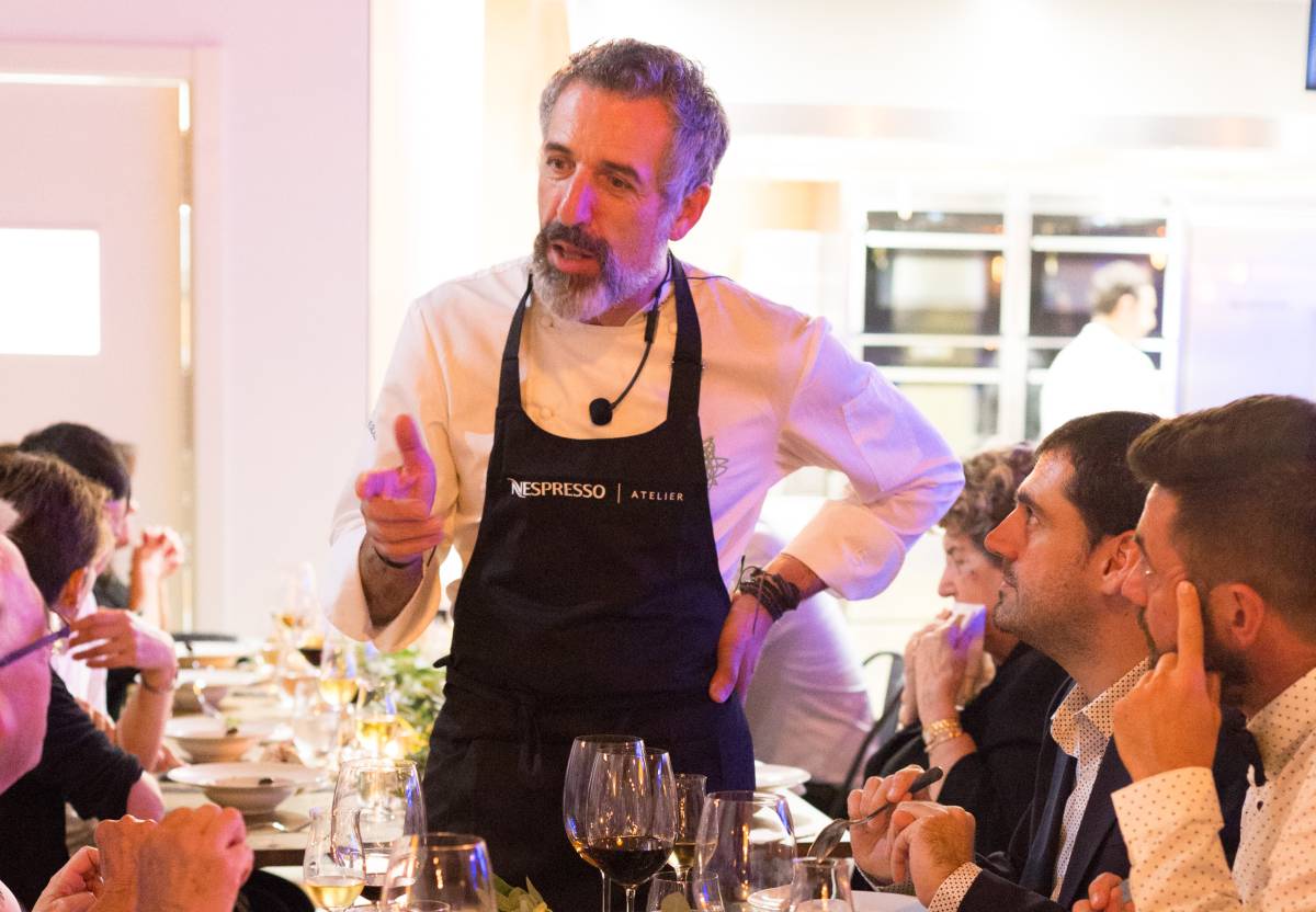 Pepe Solla, chef de Casa Solla, en su homenaje a los filmes de Pedro Almod&oacute;var. 