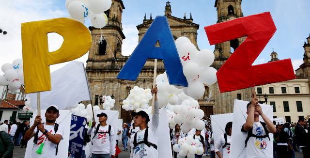 ‘The Peace Concert’ on Monday in Bogotá.