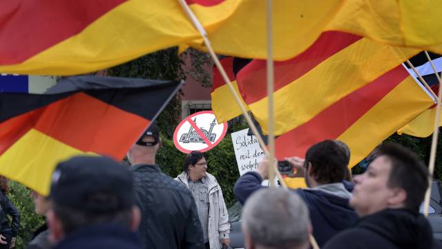 Manifestación xenófoba en Bautzen, el este de Alemania.