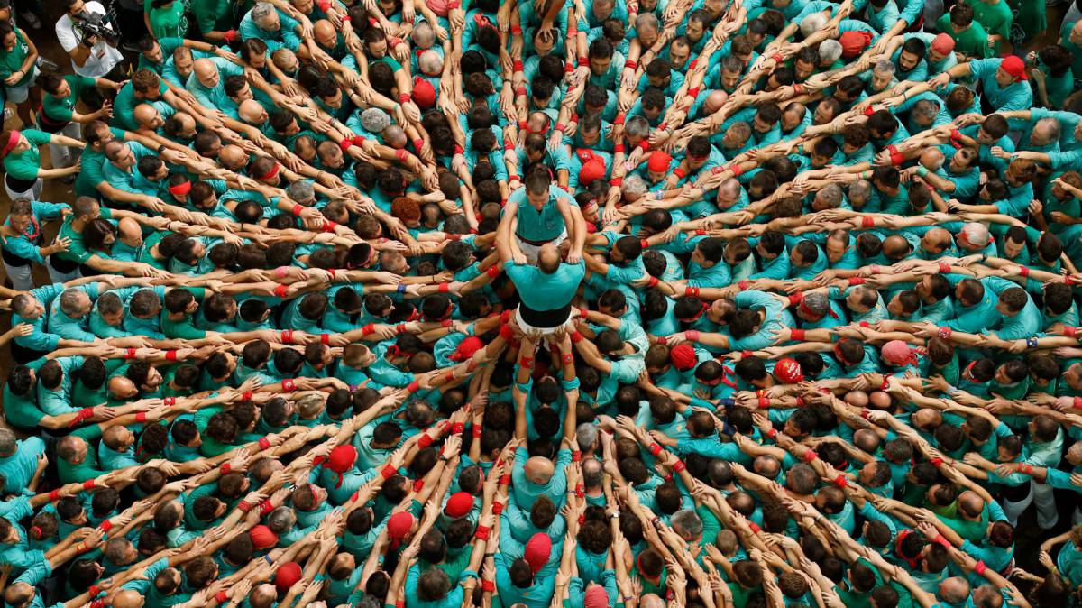 Los Castellers de Vilafranca hacen piña.