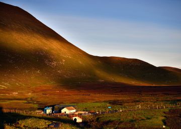 Vista general de la isla de Foula (Escocia).