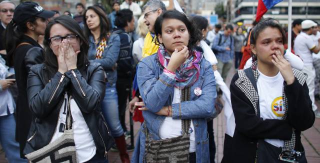Disappointed voters in Bogotá, Colombia.