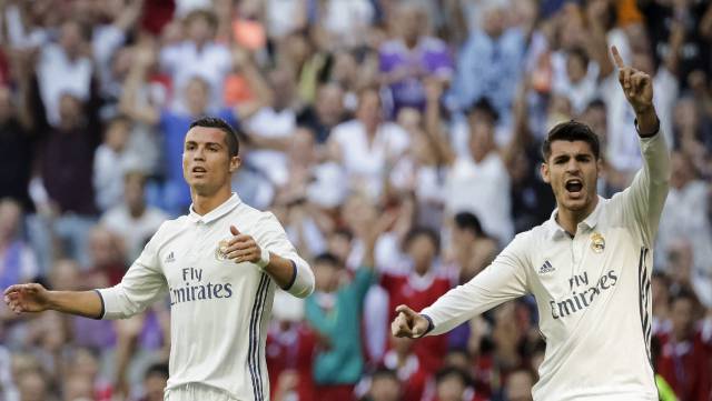 Cristiano y Morata, en el partido ante el Eibar.