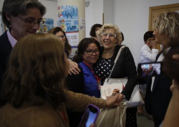 La alcaldesa de Madrid, Manuela Carmena, inaugura el primer Congreso de Empleadas del Hogar. 