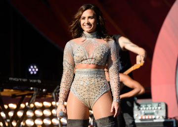 Demi Lovato, durante un concierto en Central Park en Nueva York.