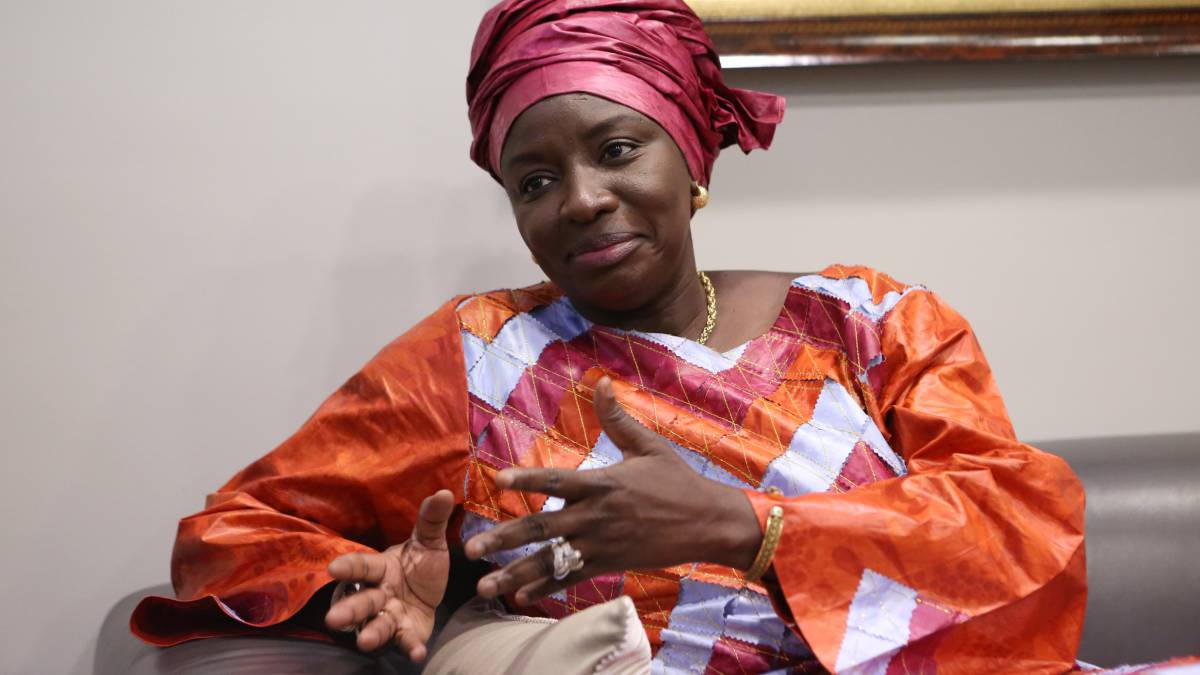Aminata Touré, a segunda mujer en liderar el Gobierno de Senegal, durante su estancia en Madrid en el foro View.