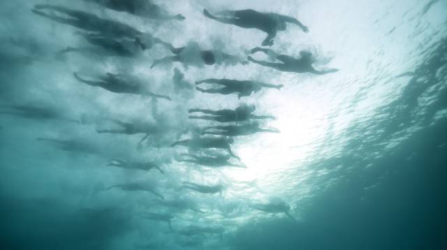 Participantes en el campeonato del Mundo Ironman de Triatlón que se disputó en Kailua-Hawai (EEUU).