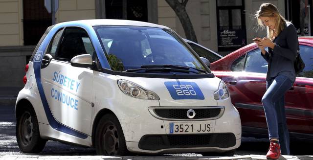 A car2go vehicle in Madrid.