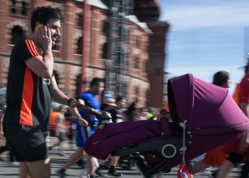Participantes en una carrera popular en Barcelona.