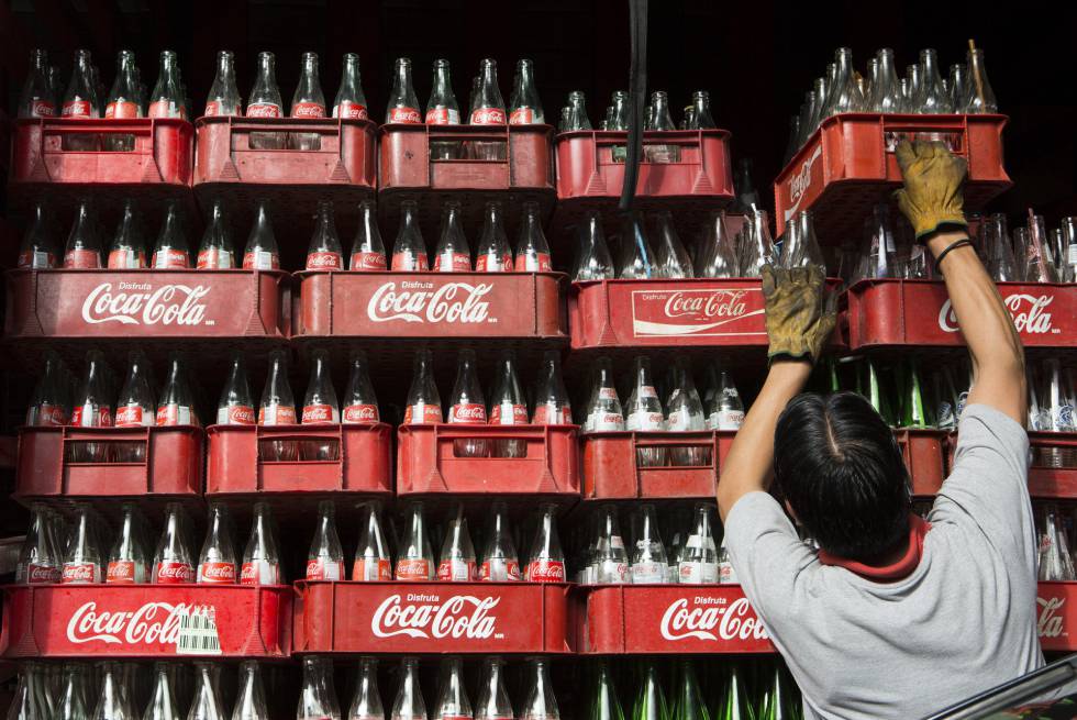 Un camión de reparto de Coca-Cola en México D. F.