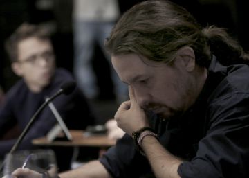 Pablo Iglesias y Errejon en en consejo ciudadano de Podemos. 
