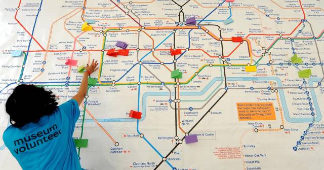 Mapa de Londres en el Fuse Arts Festival.