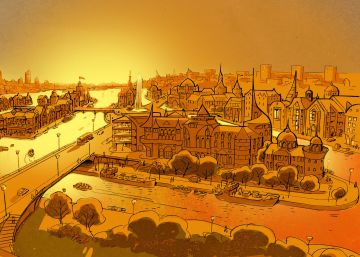 Ilustraci&oacute;n presentada al concurso de dise&ntilde;o urbano de ONU Habitat.