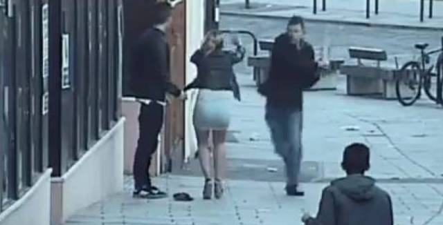 A CCTV image of the attack.
