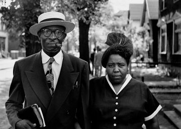 Marido y mujer, mañana de domingo, Detroit, Michigan, 1950
