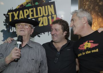 De izquierda a derecha, Juan Mari Arzak, I&ntilde;aki L&oacute;pez de Vi&ntilde;aspre y Jon Sistiaga, el jueves en Madrid.