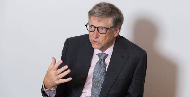 Bill Gates during the interview in London.
