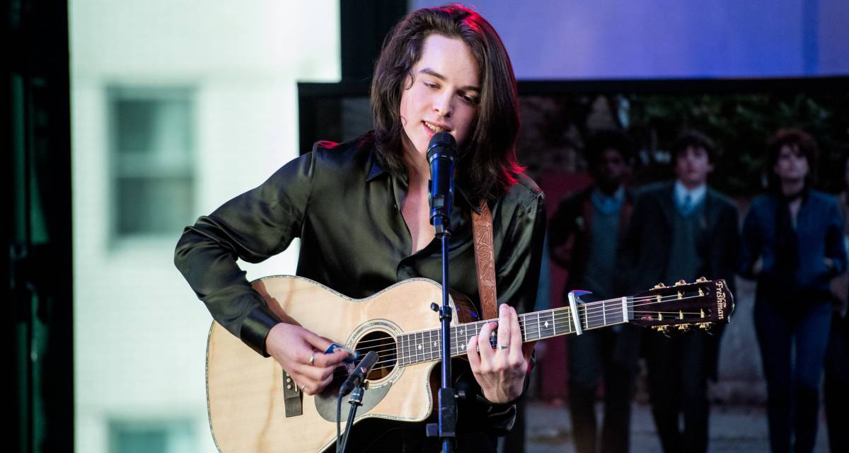 El actor Ferdia Walsh-Peelo presentando 'Sing Street' en Nueva York, en abril de 2016. 