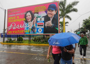 Cartel de propaganda electoral en Nicaragua. rn 