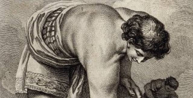 Ilustraci&oacute;n de un gigante en la Tierra.