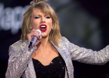 Taylor Swift, durante un concierto en Times Square.