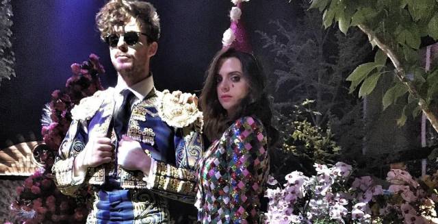 La actriz Macarena G&oacute;mez y su marido Aldo Comas en la boda de Julio Mario Santo Domingo.